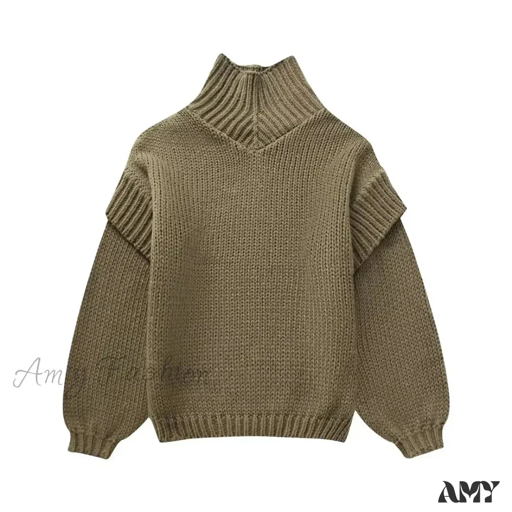 2024 Autumn Winter for Women Long Sleeve Knitted Basic Stylish Chic Cozy Trendy Comfortable Sweater