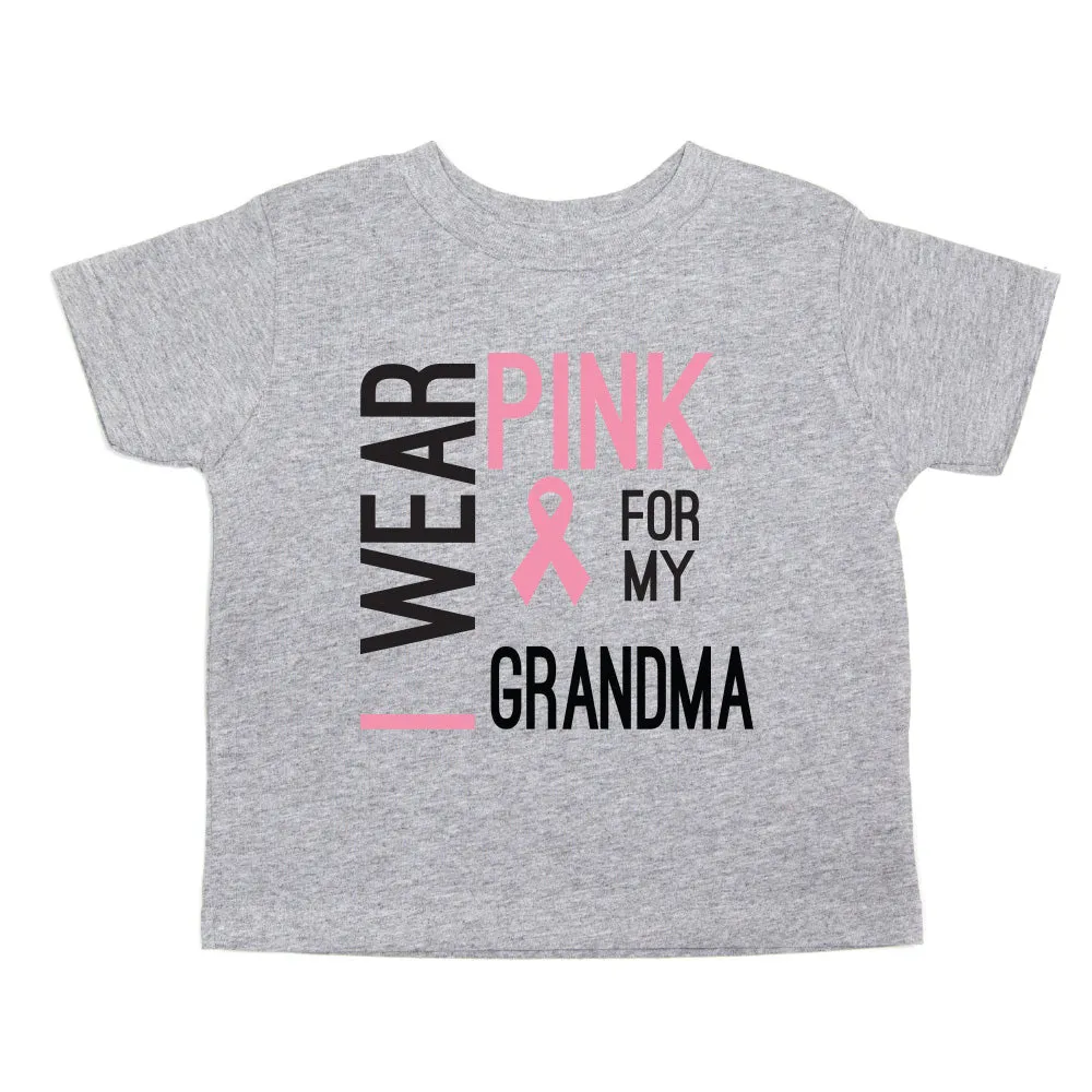 Breast Cancer Awareness Wear Pink My Grandma Toddler T-Shirt