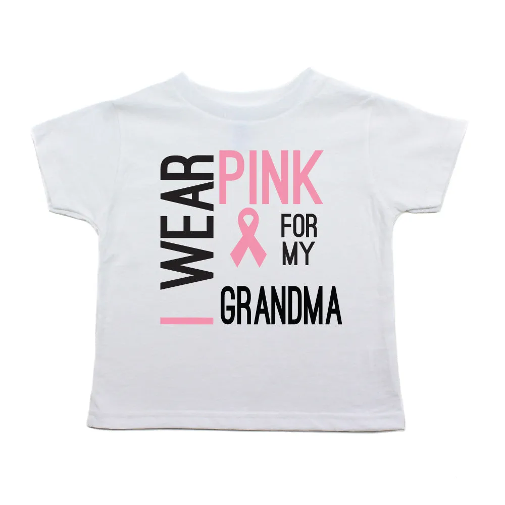 Breast Cancer Awareness Wear Pink My Grandma Toddler T-Shirt