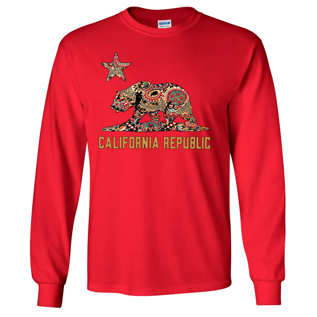 California Republic Paisley Bear Long Sleeve Shirt