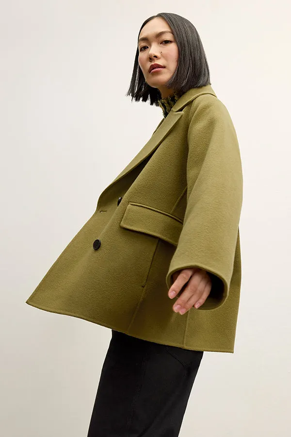 Calista Coat - Double-Face Wool :: Pistachio