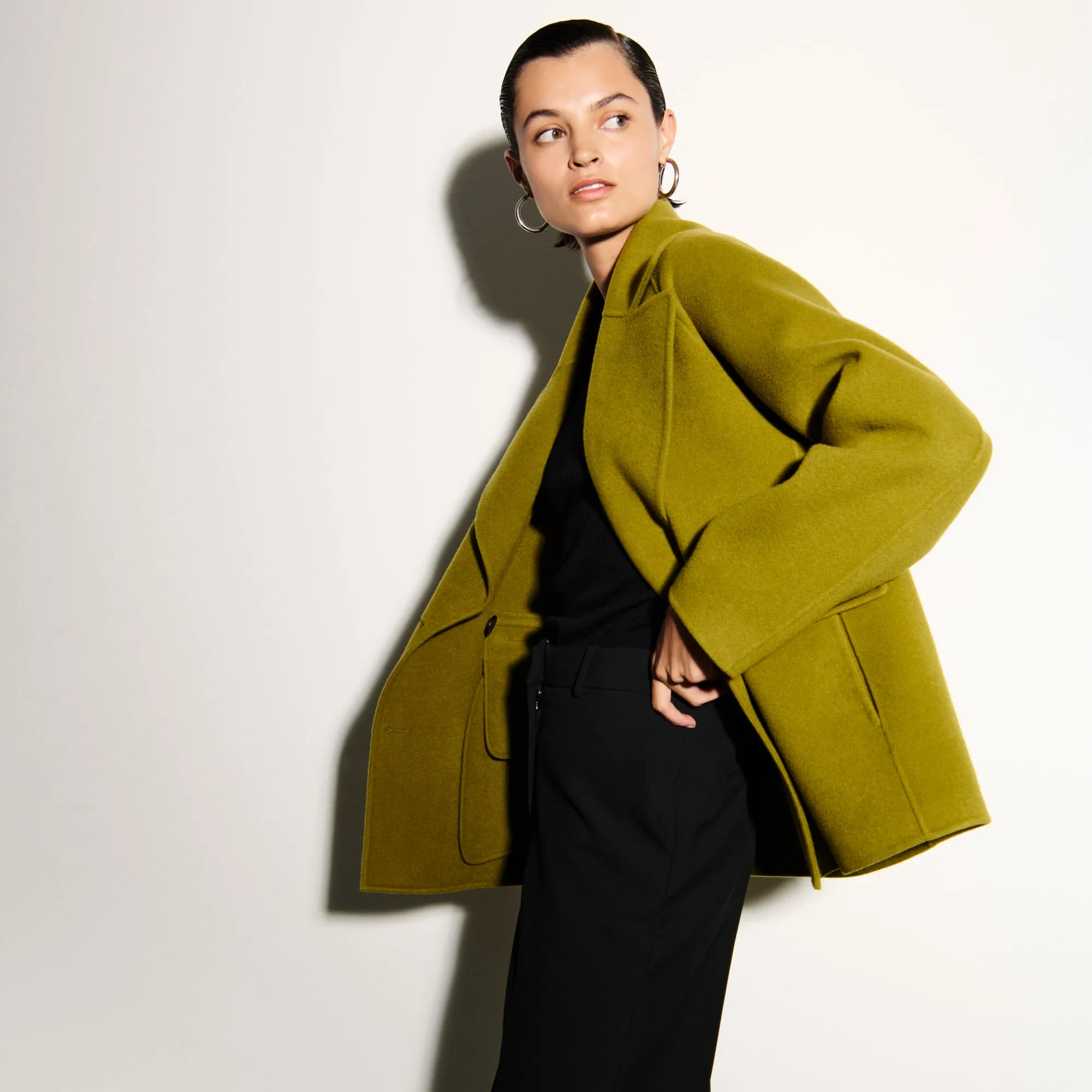 Calista Coat - Double-Face Wool :: Pistachio