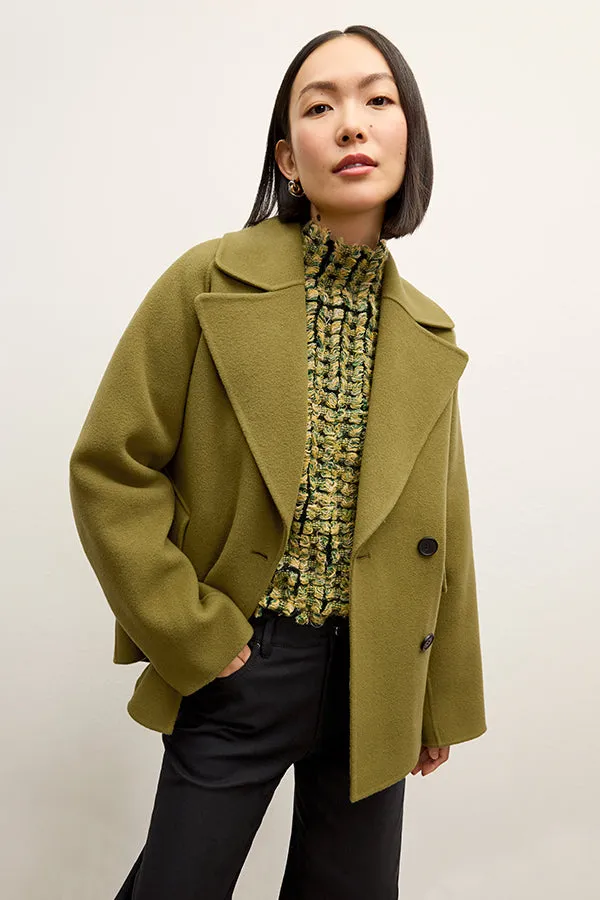 Calista Coat - Double-Face Wool :: Pistachio