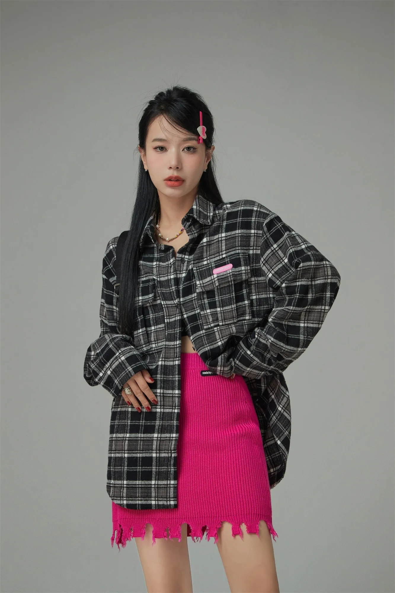 Edgy Check Overfit Shirt