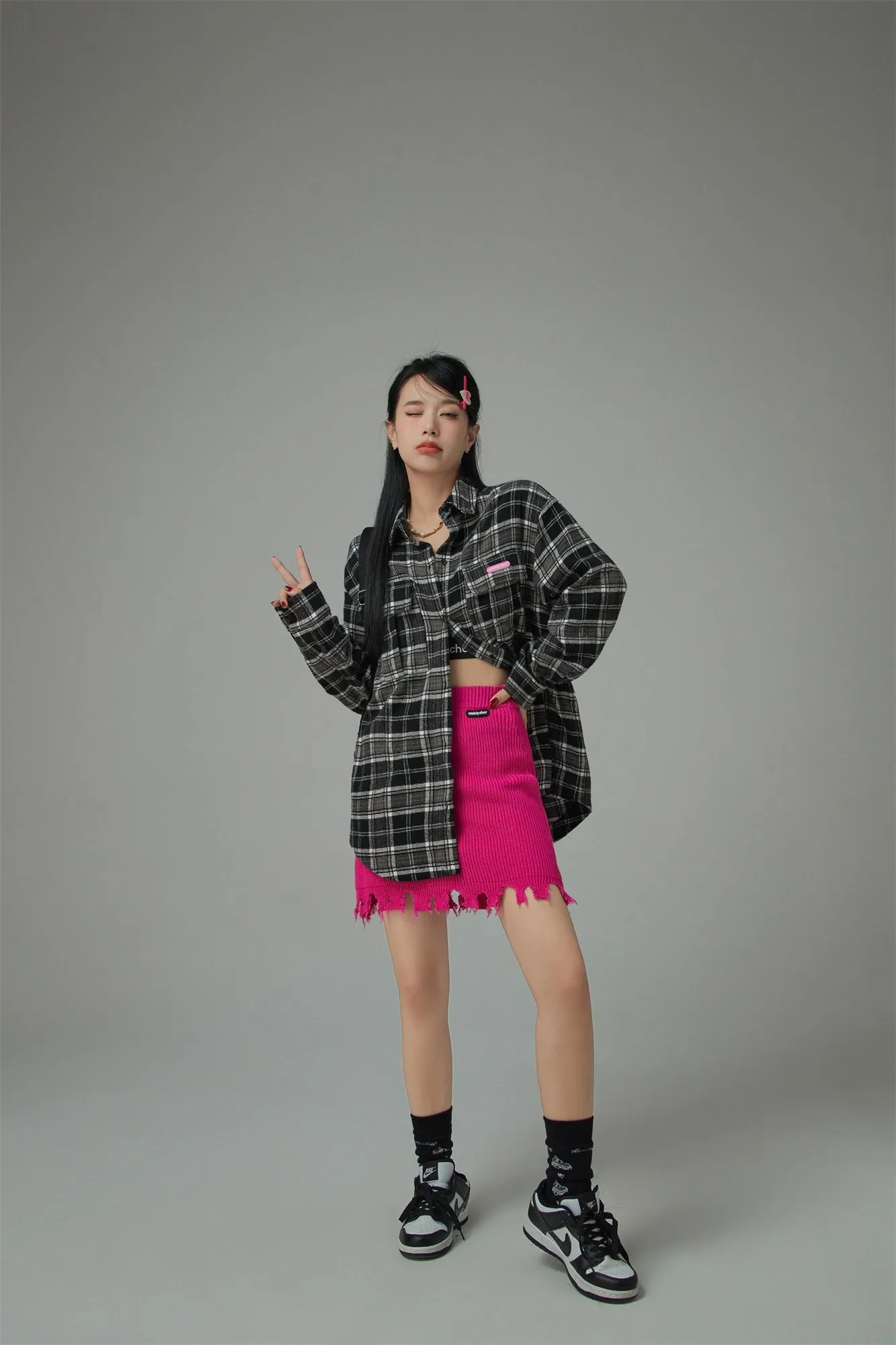 Edgy Check Overfit Shirt