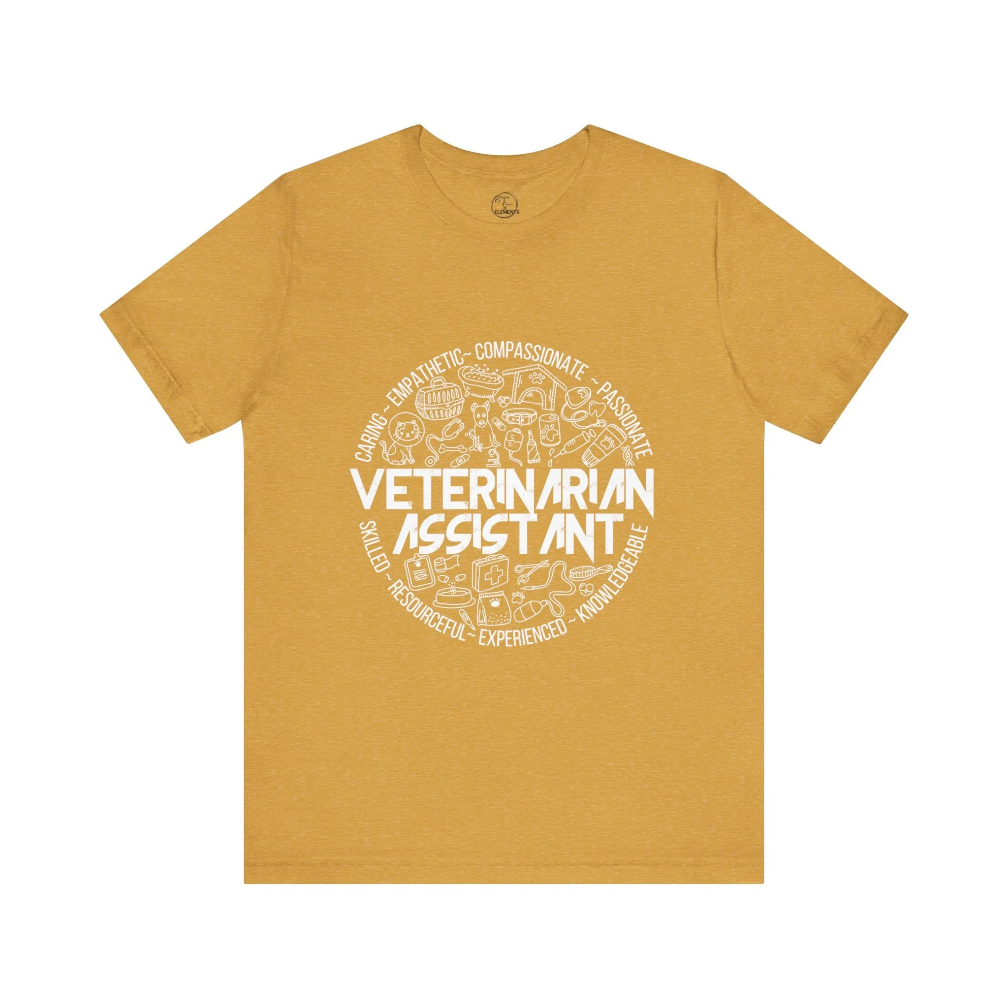 Edgy Veterinarian Assistant Doodles Tee