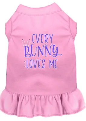 Every Bunny Loves Me Screen Print Dog Dress Light Pink Xxxl (20)