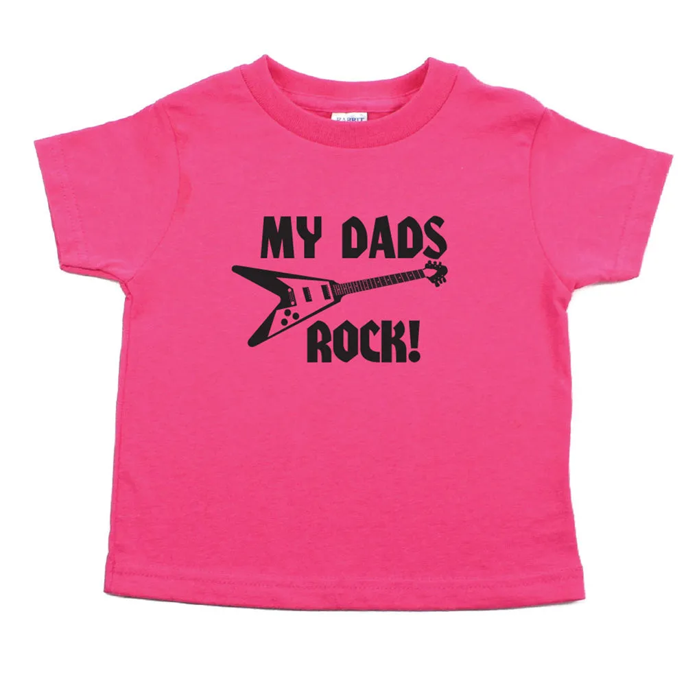 Father's Day My Dads Rock! Guitar Toddler Short Sleeve T-Shirt