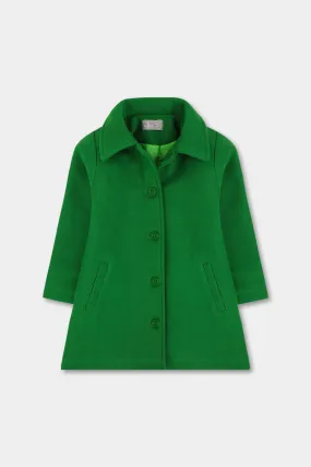 Girls Evergreen Felt Coat