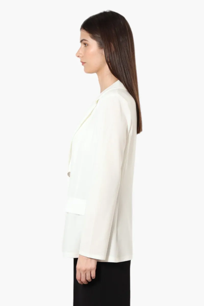 Limite Solid 2 Button Blazer - White