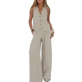 Lois | Stylish loose set (vest   pants)