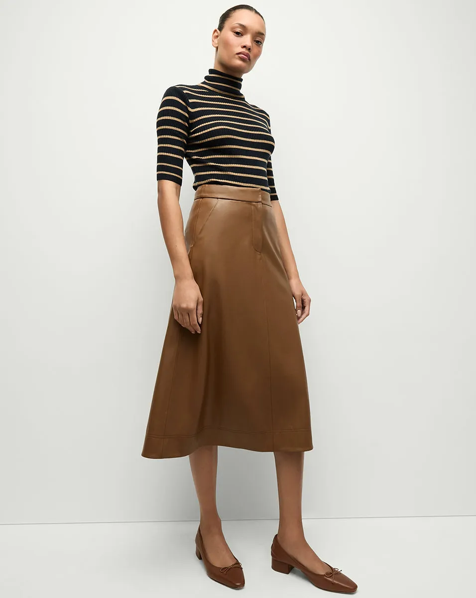 Louise Vegan Leather Skirt