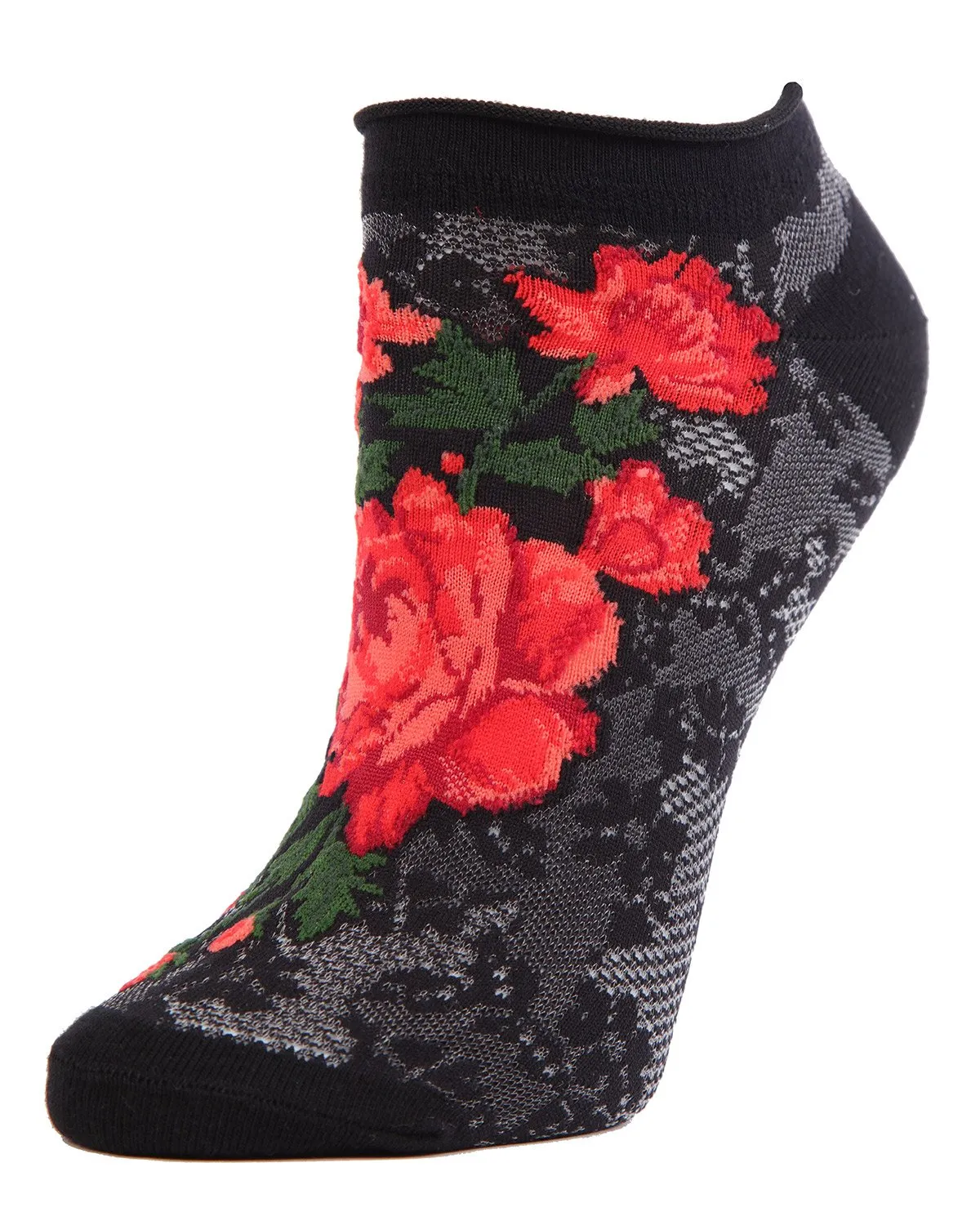 Love and Lace Low-Cut Floral Socks