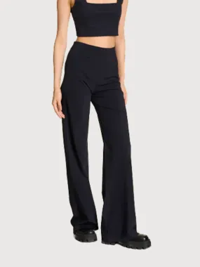 Marlene Black Woman Wide Trousers | Jan N June