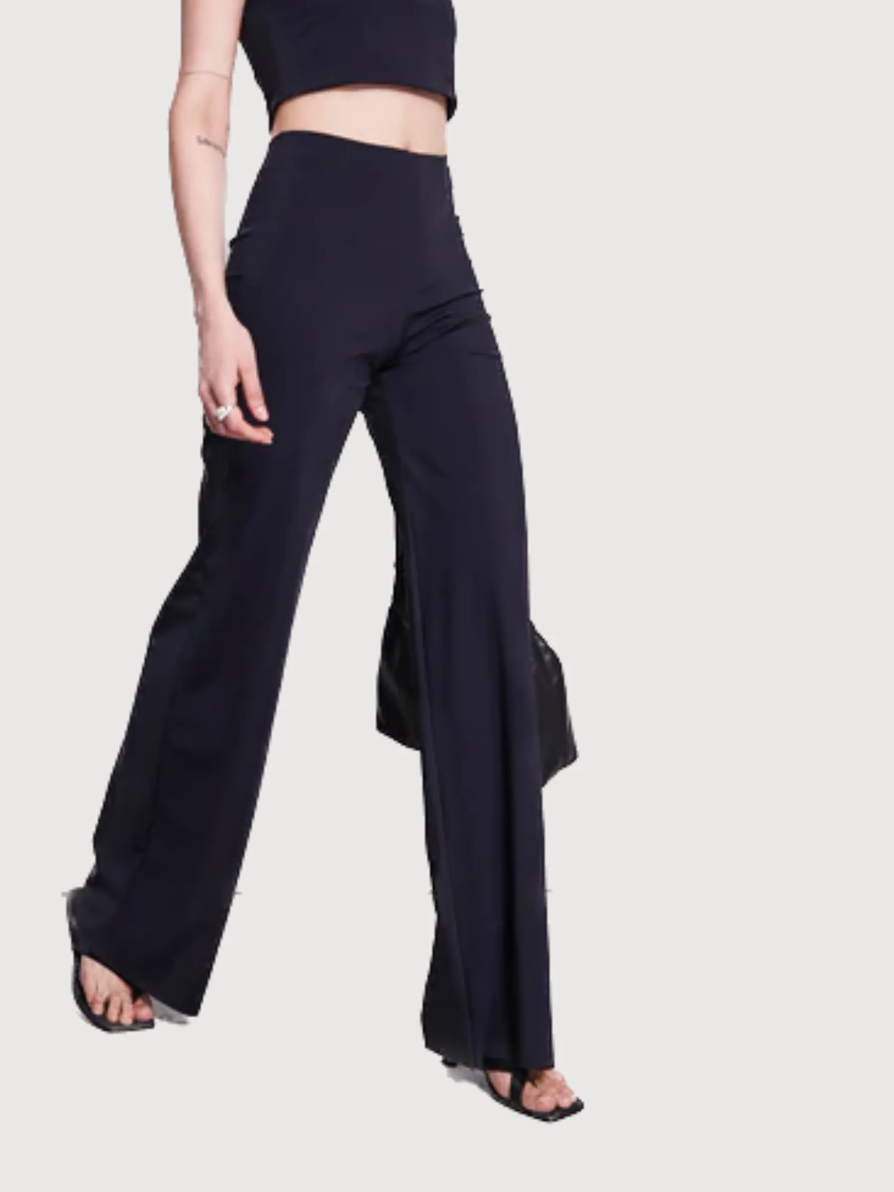 Marlene Black Woman Wide Trousers | Jan N June