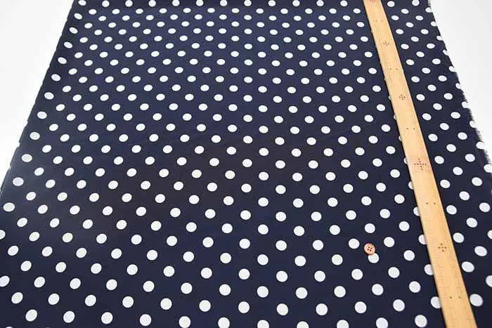 Polyester Feminine De Chine Print Fabric - Polka Dots