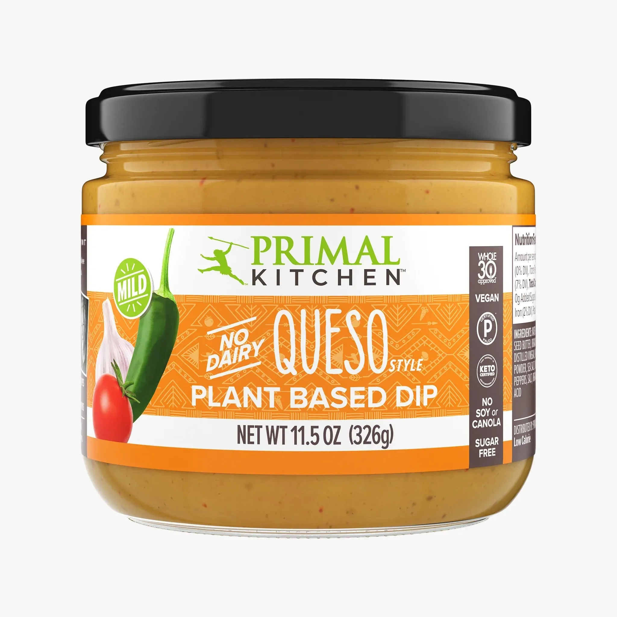 Primal Kitchen Vegan Queso Mild: Creamy, Plant-Based Goodness (Pack of 6)