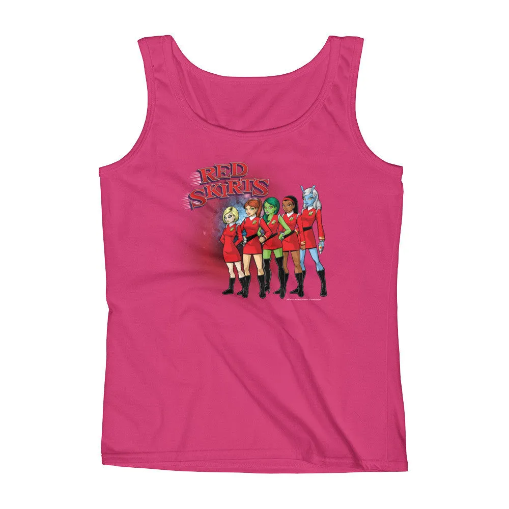 Red Skirts Security Team Fitted Tank Top