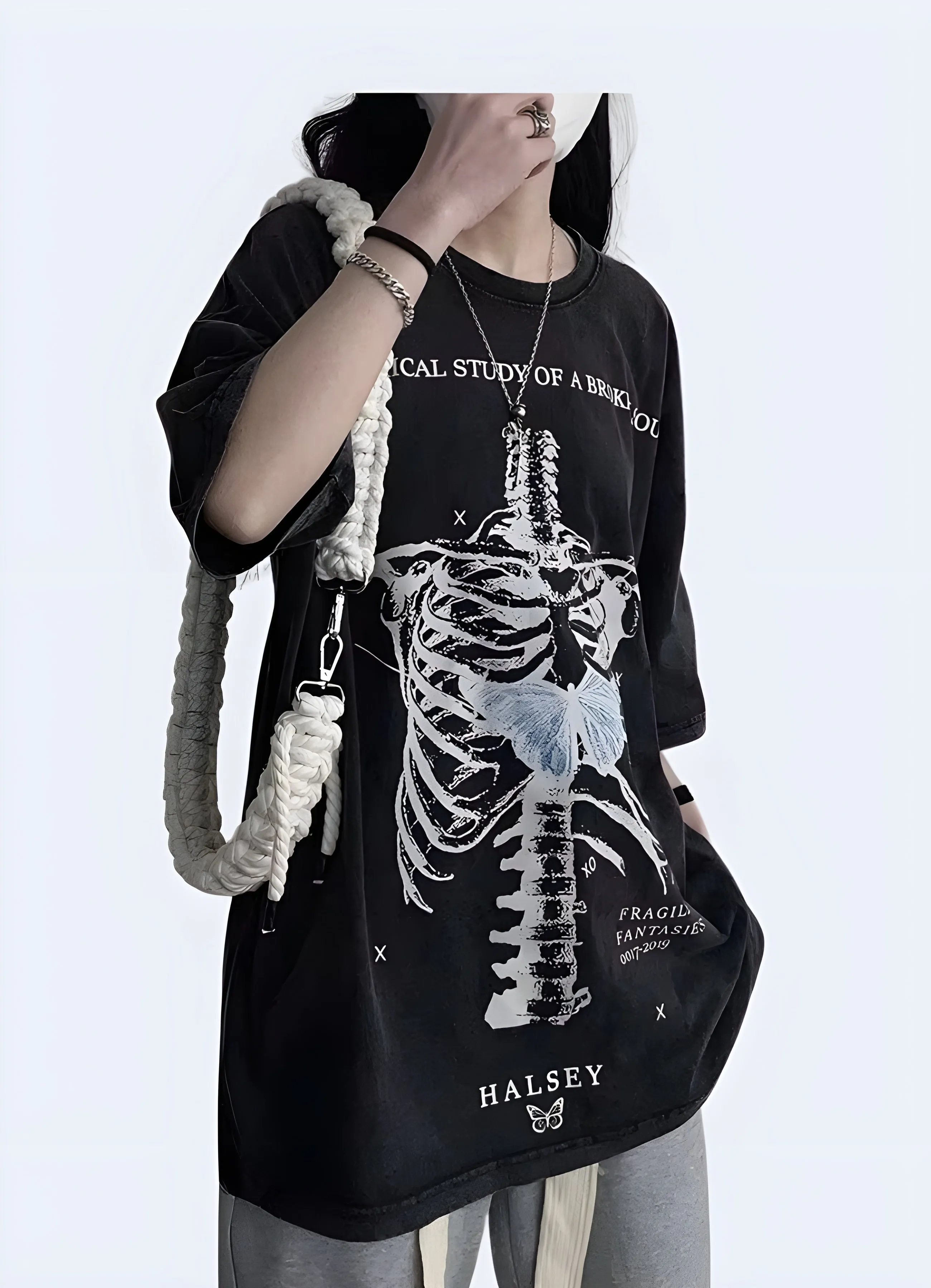 Skeleton Print T-shirt