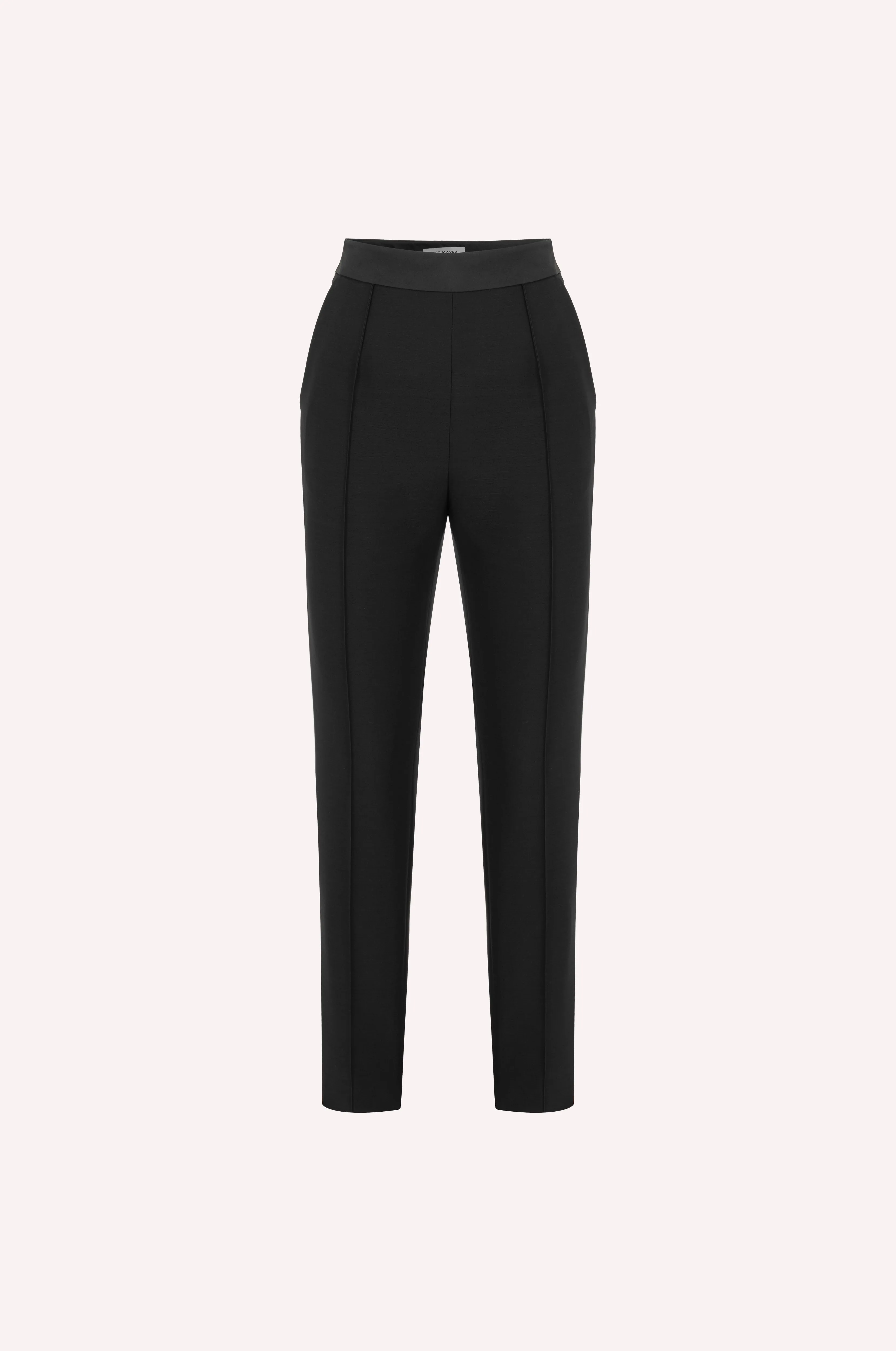 Sleek Black Tailored Tapered Trousers