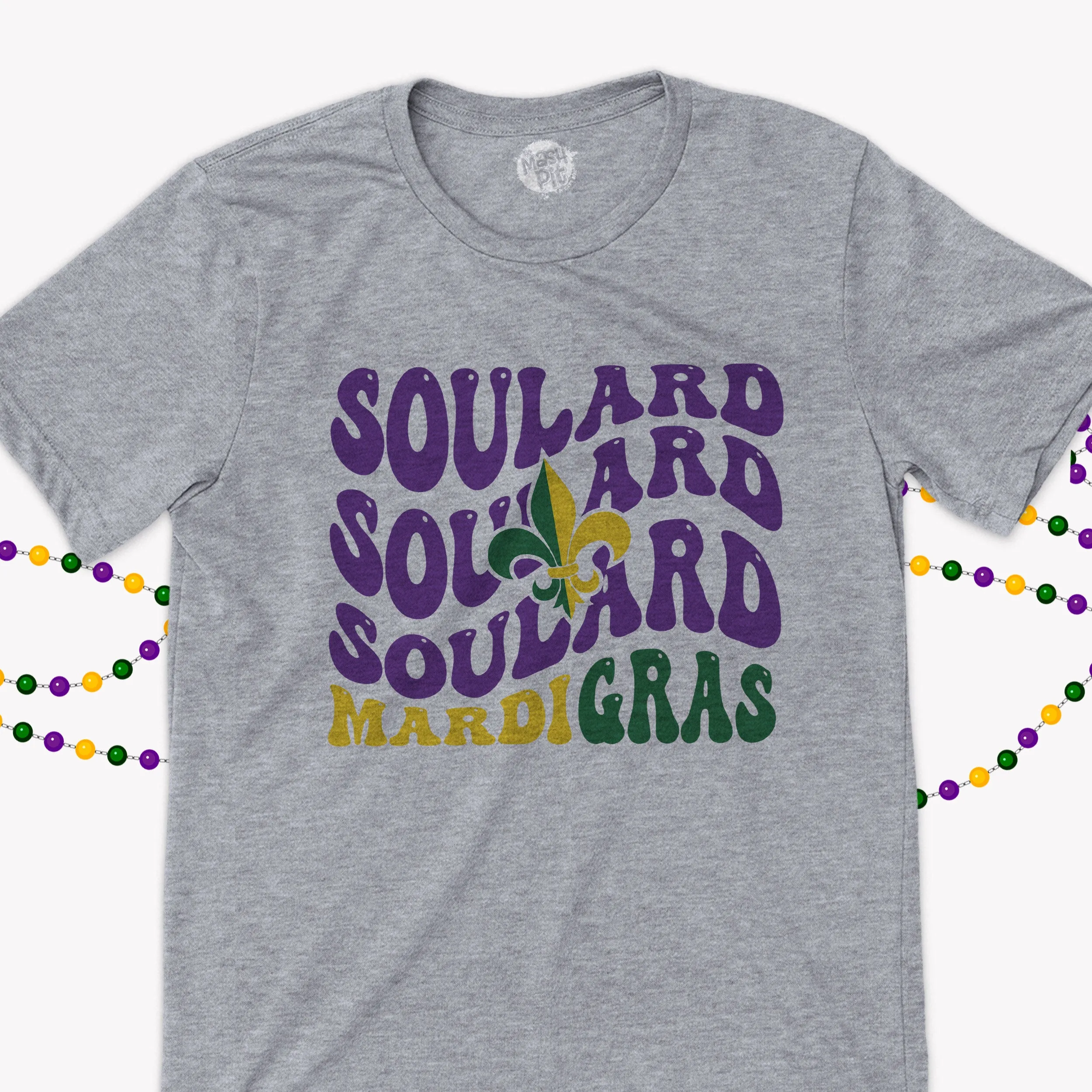 St. Louis Mardi Gras Soulard Trendy Groovy Mardi Gras vintage print shirt