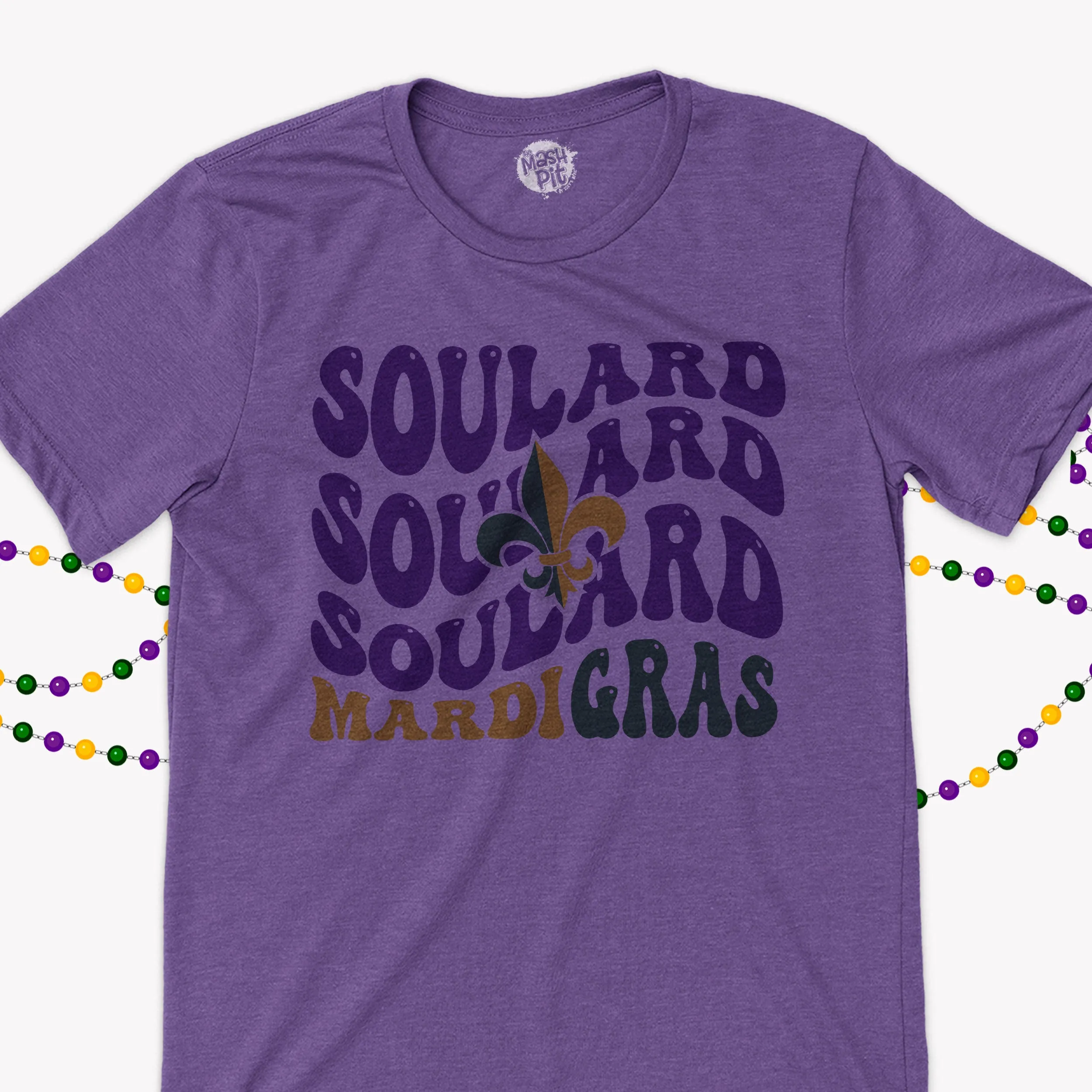 St. Louis Mardi Gras Soulard Trendy Groovy Mardi Gras vintage print shirt