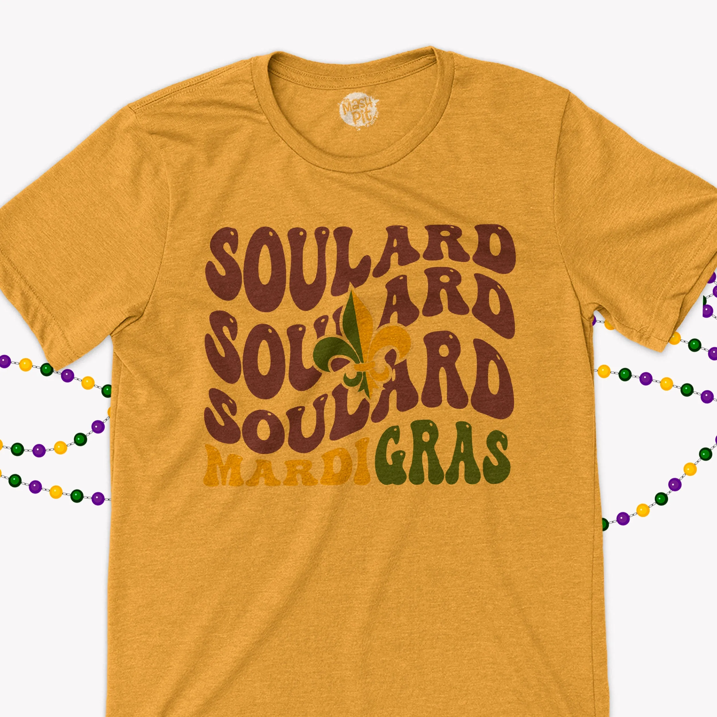 St. Louis Mardi Gras Soulard Trendy Groovy Mardi Gras vintage print shirt