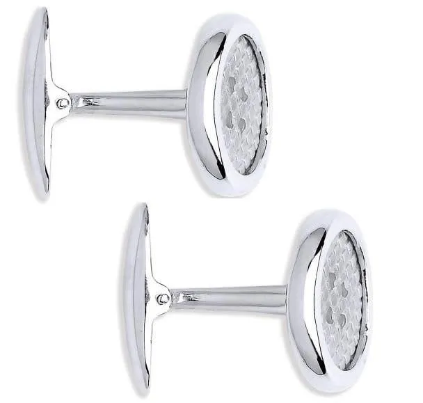 Sterling Silver Button Cufflinks