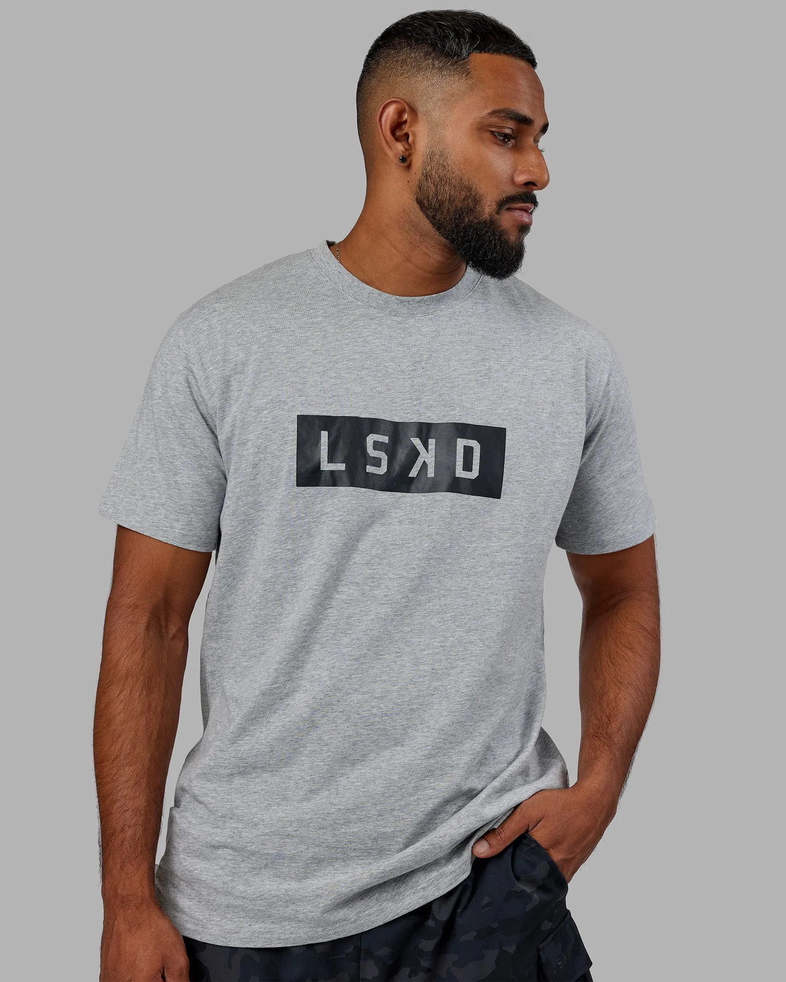 Strength FLXCotton Tee - Lt Grey Marl