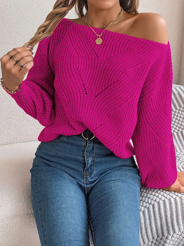 Timeless Boatneck Knit Sweater for Fall