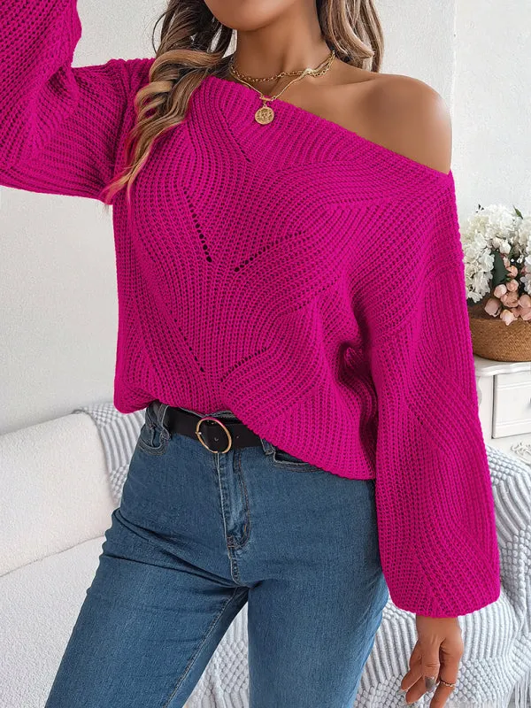 Timeless Boatneck Knit Sweater for Fall