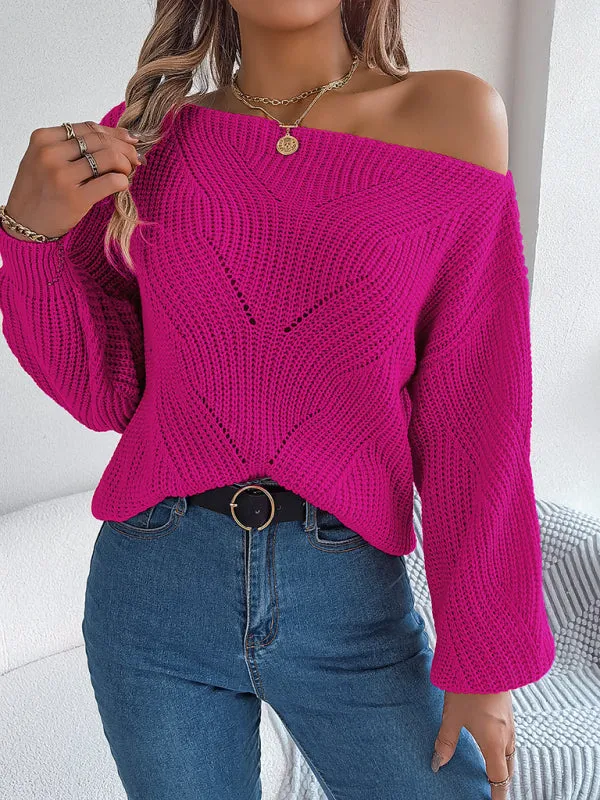 Timeless Boatneck Knit Sweater for Fall