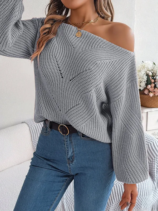 Timeless Boatneck Knit Sweater for Fall