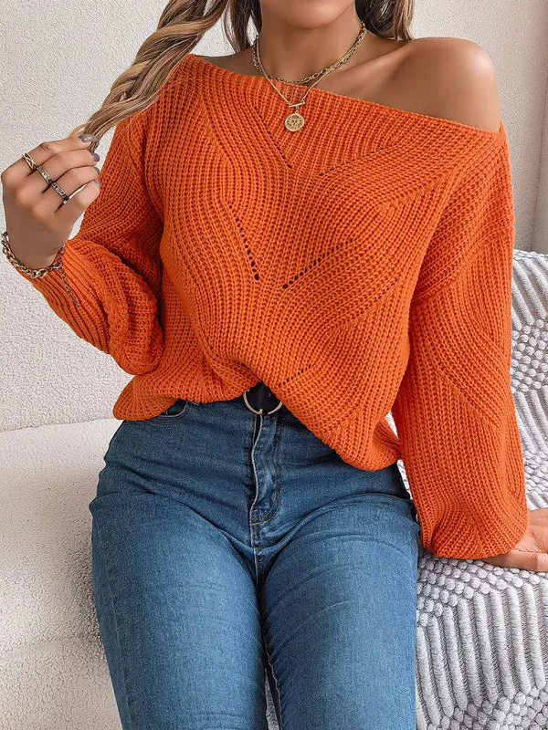 Timeless Boatneck Knit Sweater for Fall