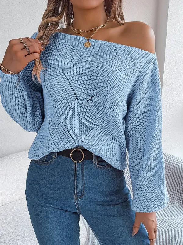 Timeless Boatneck Knit Sweater for Fall