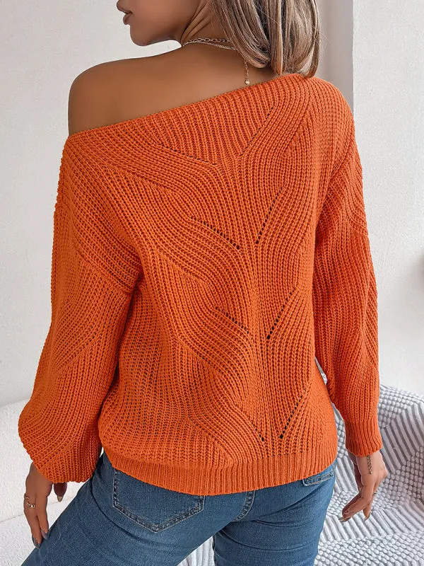 Timeless Boatneck Knit Sweater for Fall