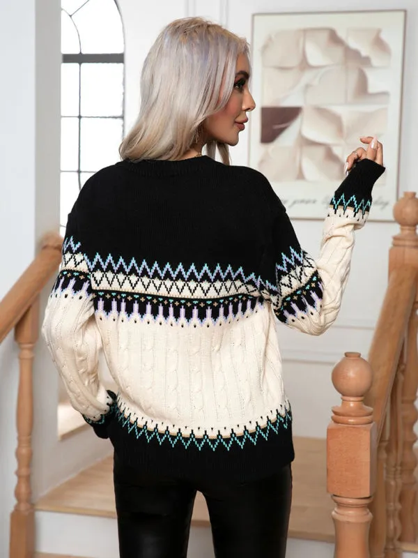 Timeless Elegant Fair Isle Sweater for Fall/Winter