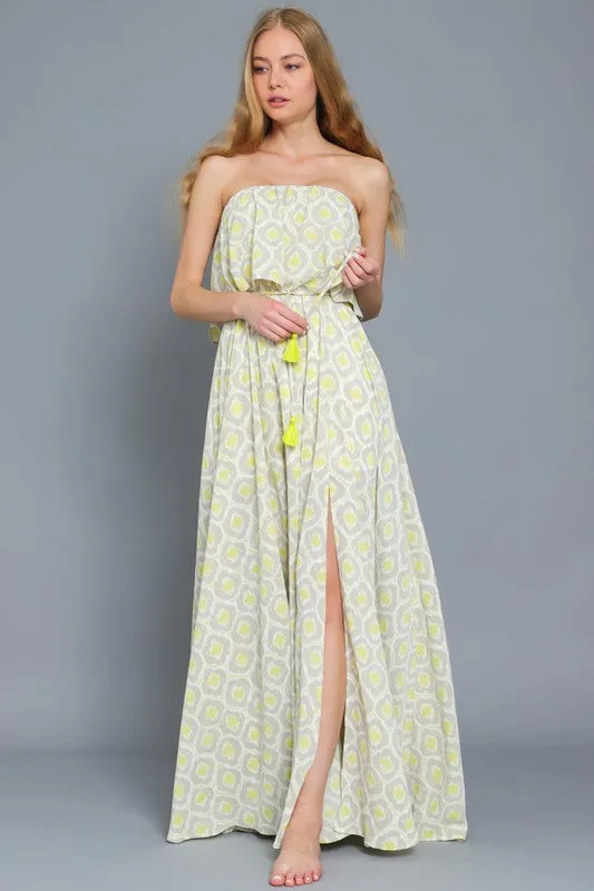 Tube Belted Maxi Dress