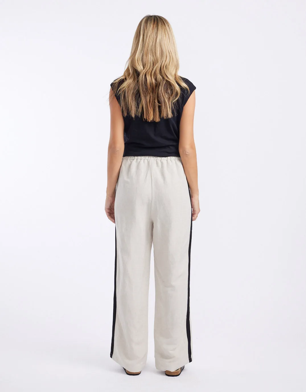 Violet Linen Blend Pants - Natural