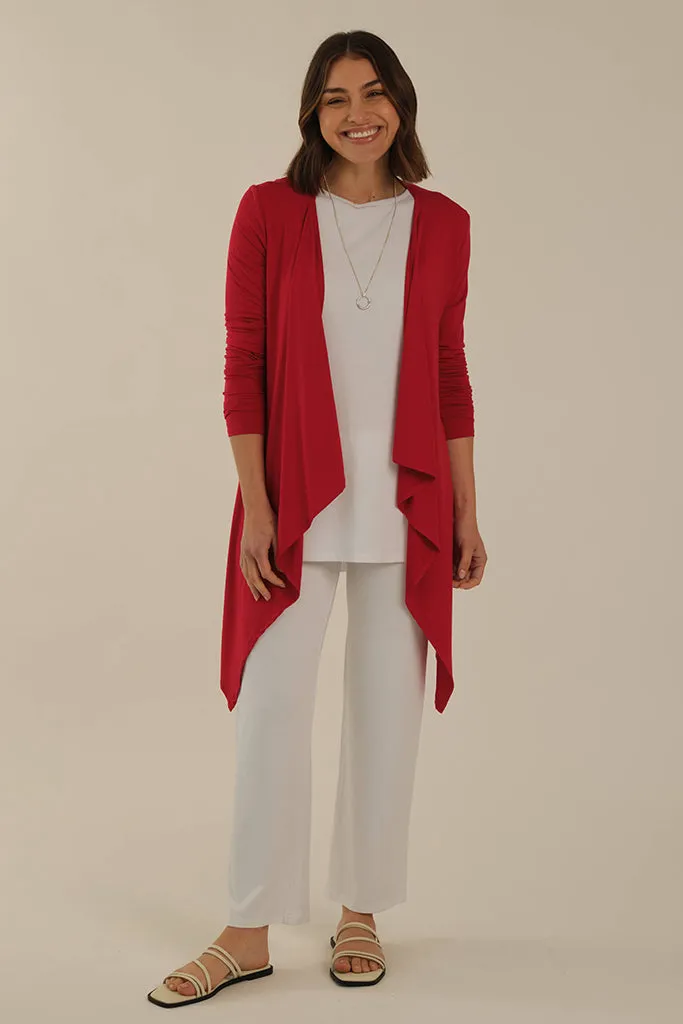 Waterfall Cardigan - True Red