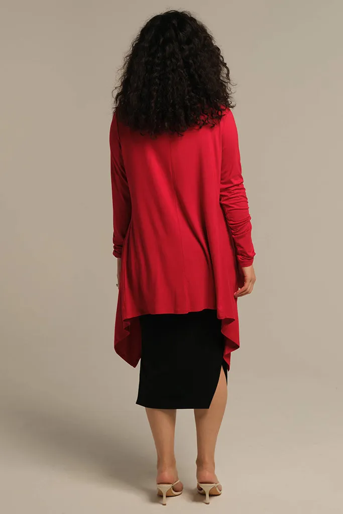 Waterfall Cardigan - True Red