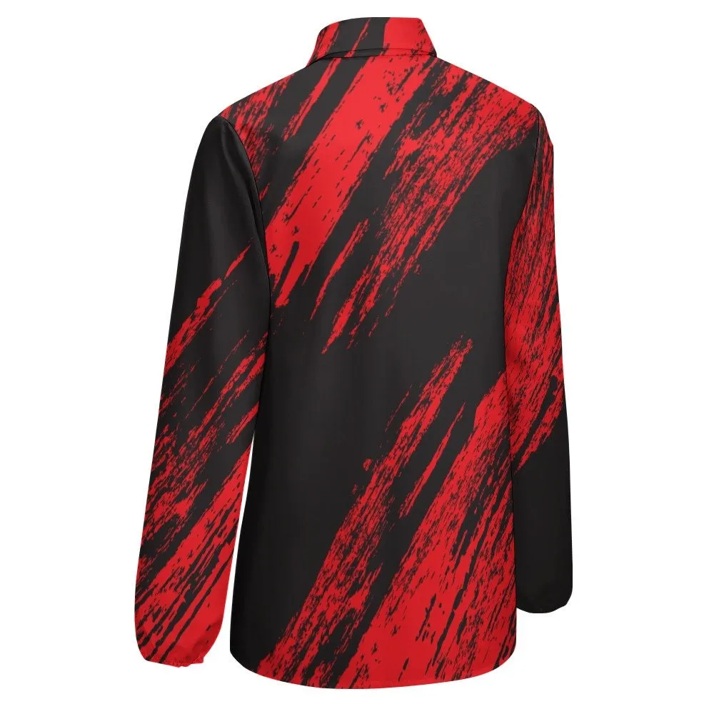 Women's Blouses, Women's Tops, Women's Tops Long Sleeve, Women's Shirts, Black Red Shirt Women, Women's Black Shirt, Edgy Shirt Women